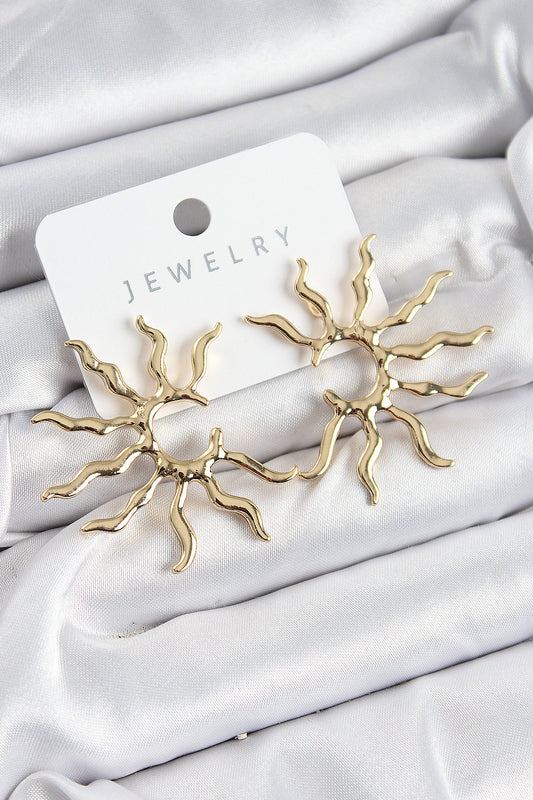 Pirinç Güneş Model Gold Renk Kadın Küpe
