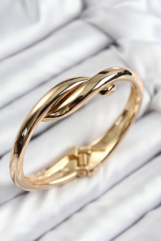 Pirinç Düğüm Model Gold Renk Kadın Kelepçe